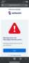 Screenshot Swisscom Warning 